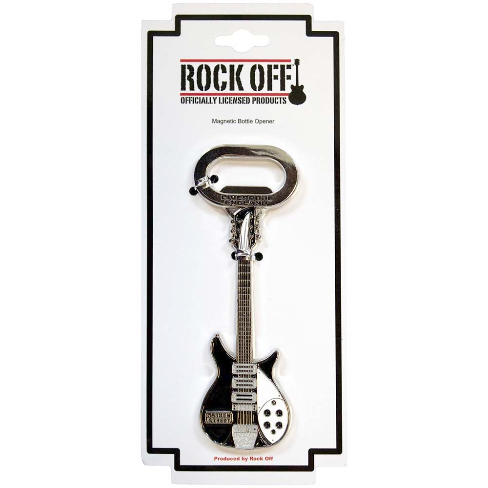 - Mathew Street B&W Guitar Bottle opener - Silver coloured